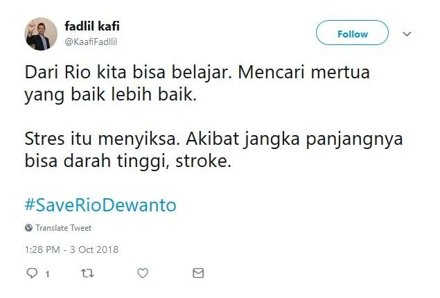 Bukan Bahas Ratna Sarumpaet, Warganet Malah Khawatir sama Menantunya. #SaveRioDewanto Jadi Viral 18