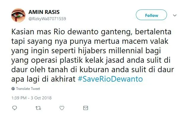 Bukan Bahas Ratna Sarumpaet, Warganet Malah Khawatir sama Menantunya. #SaveRioDewanto Jadi Viral 26
