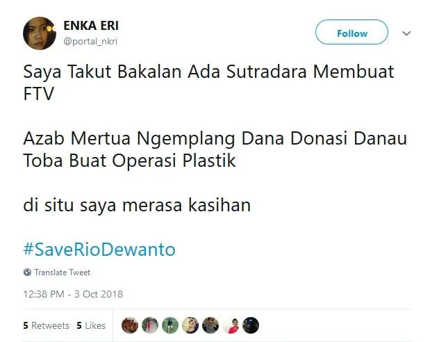 Bukan Bahas Ratna Sarumpaet, Warganet Malah Khawatir sama Menantunya. #SaveRioDewanto Jadi Viral 25