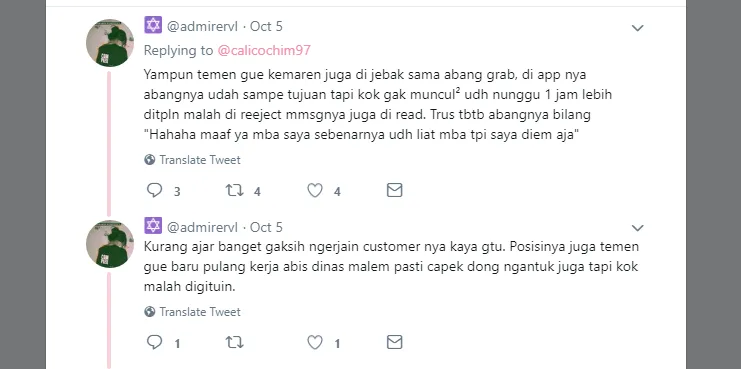 Curhatan Warganet yang Dilecehkan dan Diancam Driver Ojol Bikin Merinding. Cewek Harus Hati-hati, Ya! 8
