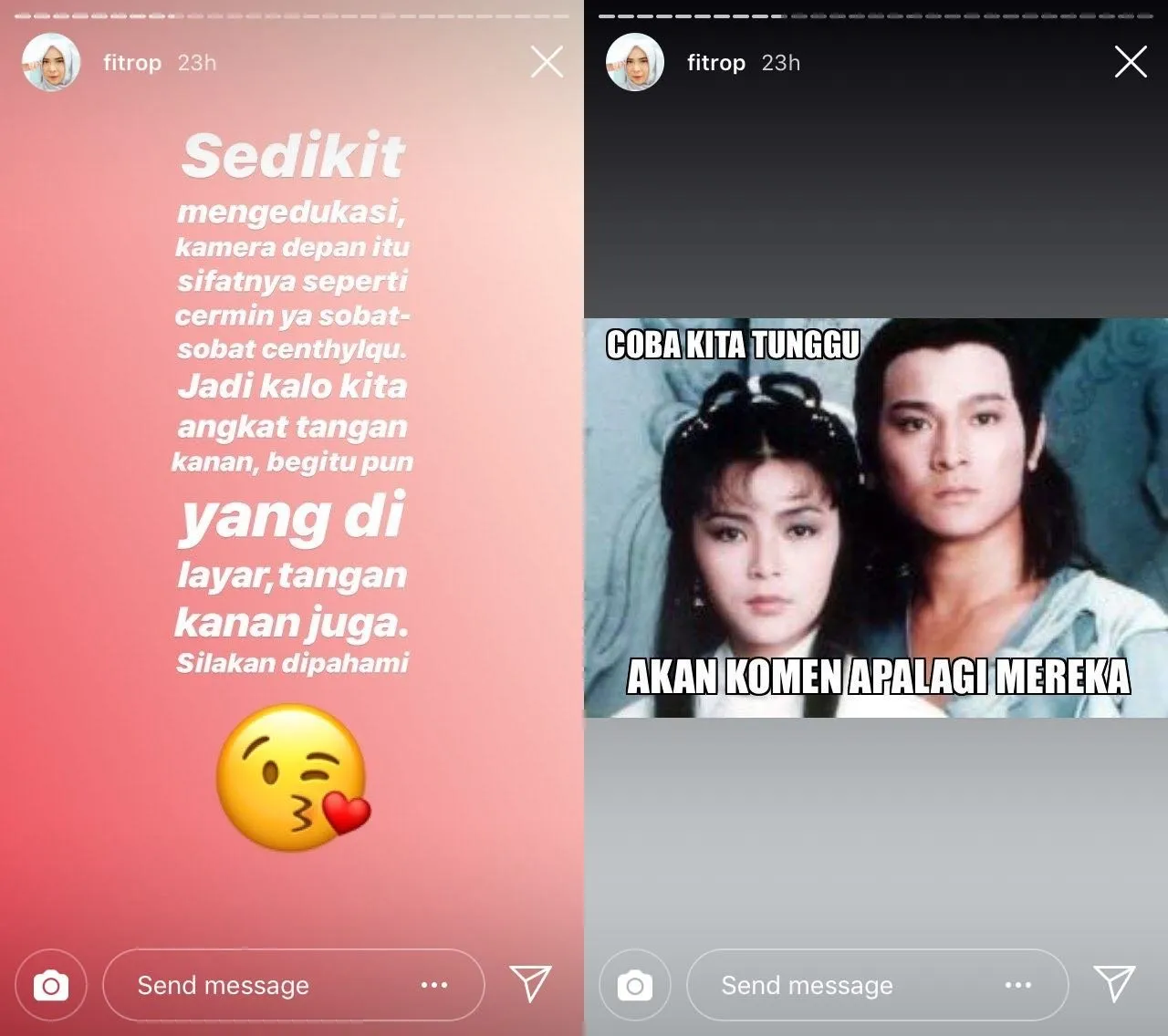 Begini Cara Fitri Tropika Meladeni Warganet yang Suuzan Soal Makan Pakai Tangan Kiri. Kocak! 7