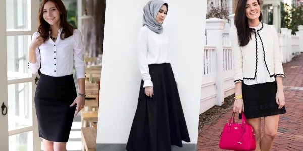15 Ide Padu Padan Putih Hitam Buat yang Baru Masuk Kerja atau Magang. Siap Tampil Pro dan Mengesankan?