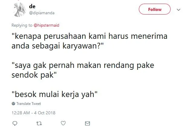 Kalau Warganet Jadi HRD, ini 13 Jawaban yang Bikin Kamu Lolos Interview dan Diterima Bekerja 26
