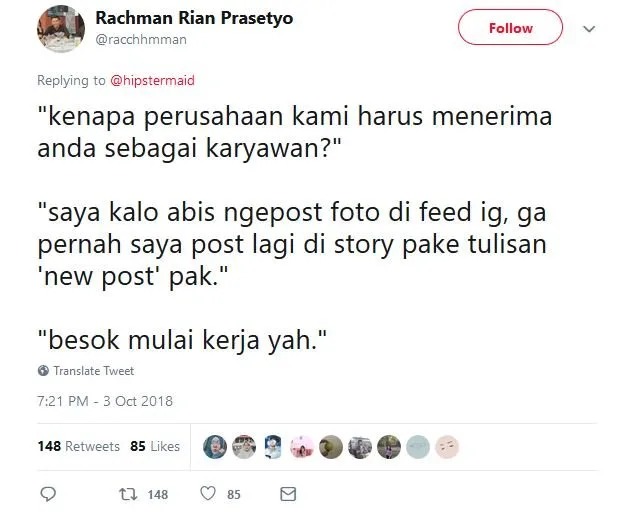 Kalau Warganet Jadi HRD, ini 13 Jawaban yang Bikin Kamu Lolos Interview dan Diterima Bekerja 15