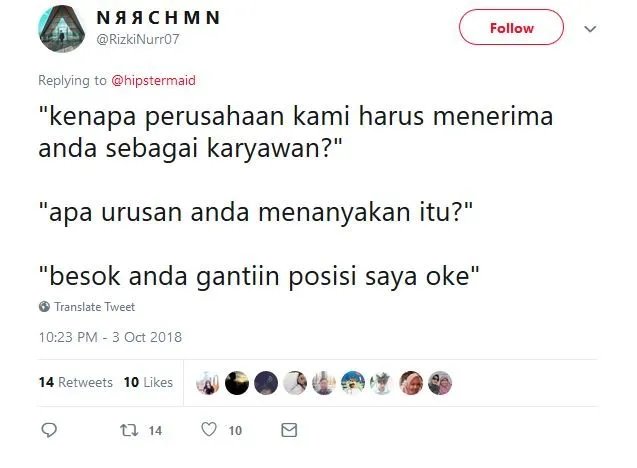 Kalau Warganet Jadi HRD, ini 13 Jawaban yang Bikin Kamu Lolos Interview dan Diterima Bekerja 18
