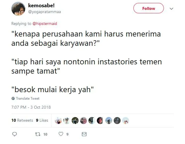 Kalau Warganet Jadi HRD, ini 13 Jawaban yang Bikin Kamu Lolos Interview dan Diterima Bekerja 20