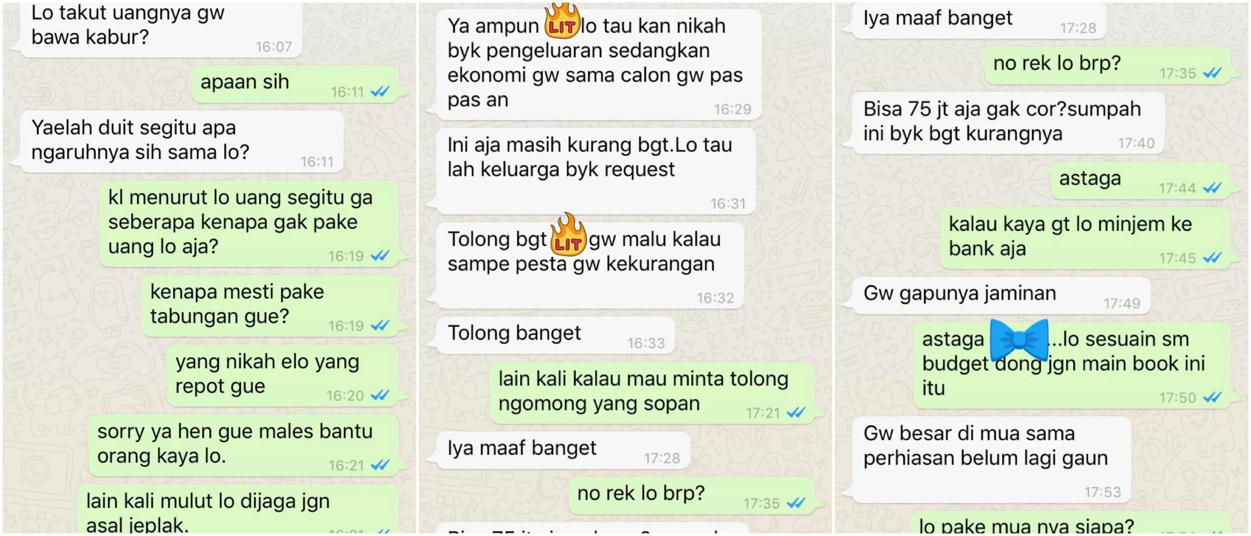 Beredar Chat Soal Cewek yang Ngutang buat Nikahan Tapi Nggak Tahu Aturan. Bikin Warganet Geregetan! 9