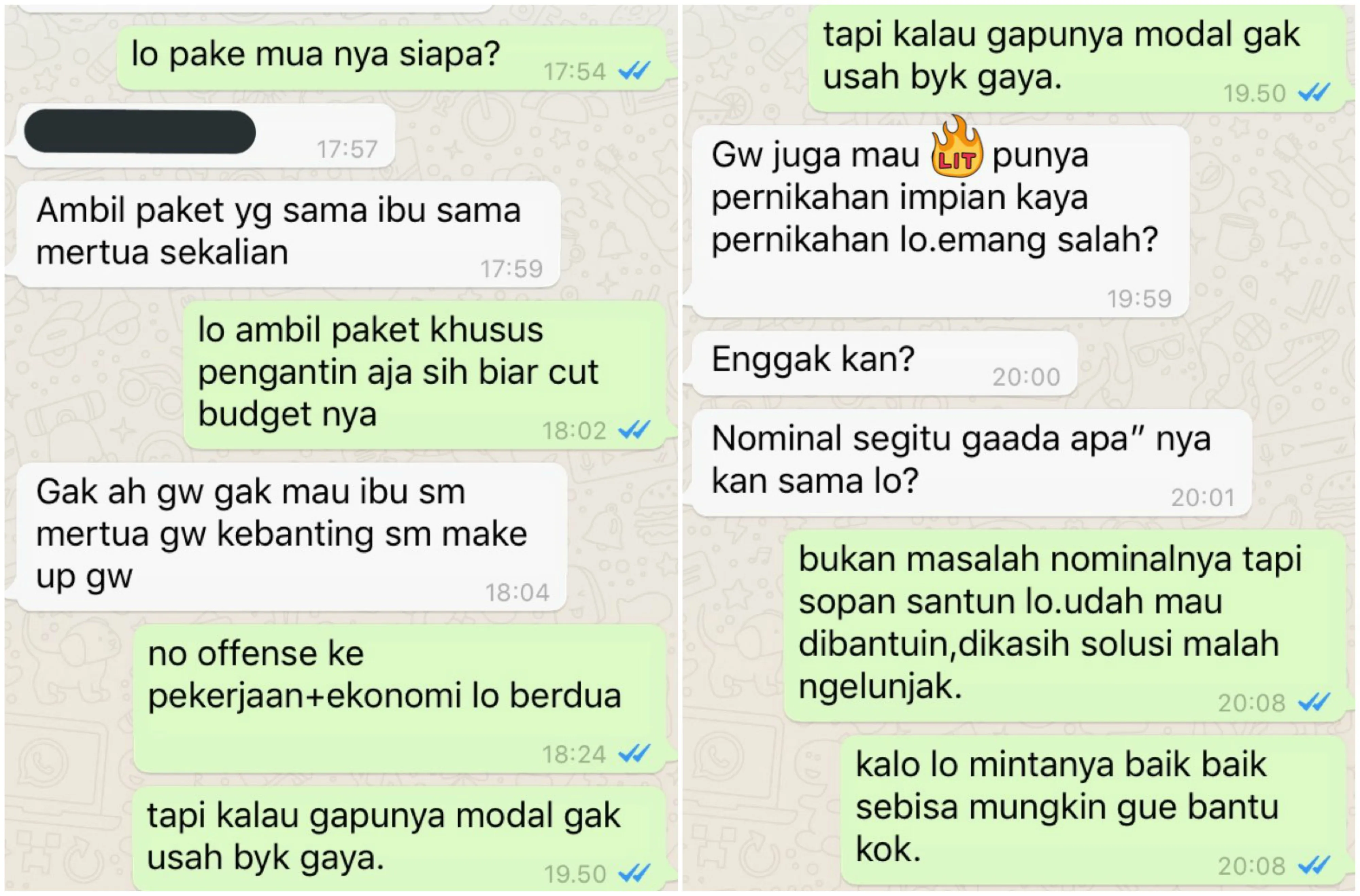 Beredar Chat Soal Cewek yang Ngutang buat Nikahan Tapi Nggak Tahu Aturan. Bikin Warganet Geregetan! 10