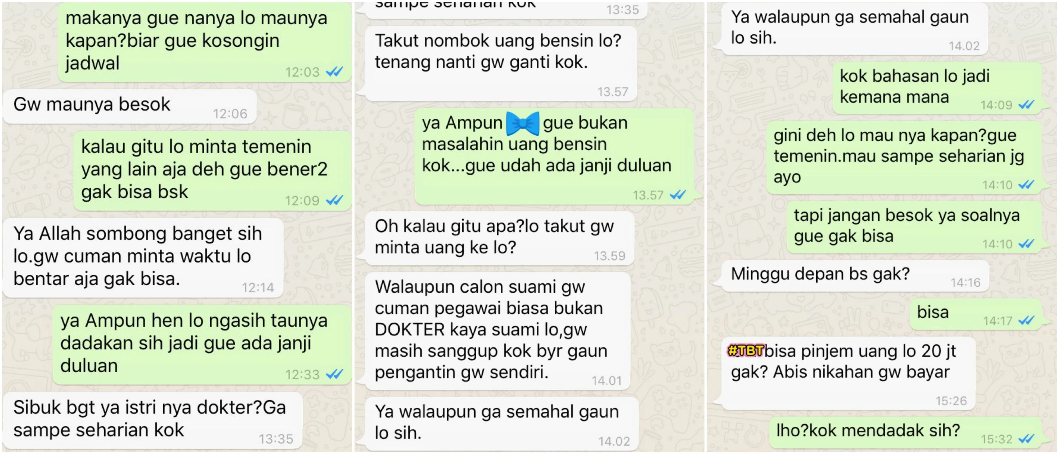 Beredar Chat Soal Cewek yang Ngutang buat Nikahan Tapi Nggak Tahu Aturan. Bikin Warganet Geregetan! 7