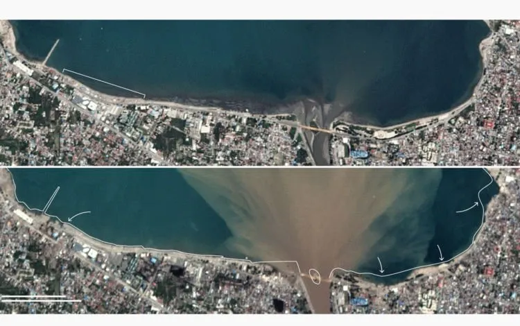 Foto Citra Satelit Perbandingan Kota Palu Sebelum dan Sesudah Gempa. Perubahannya Drastis Banget! 10