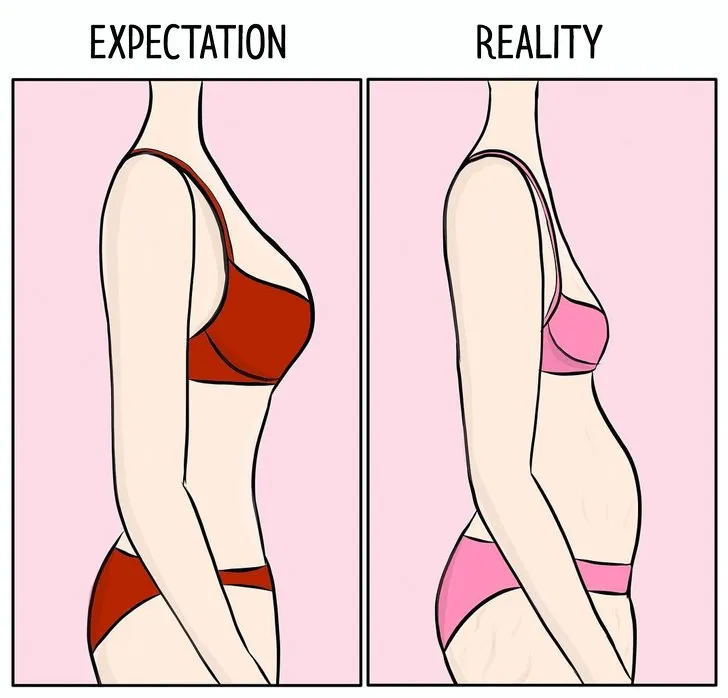 11+ Ilustrasi Kocak Ekspektasi VS Realita Perjuangan Para Cewek untuk Selalu Tampil Kece. Ngakak Bacanya 13