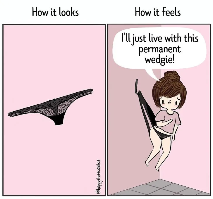 11+ Ilustrasi Kocak Ekspektasi VS Realita Perjuangan Para Cewek untuk Selalu Tampil Kece. Ngakak Bacanya 24