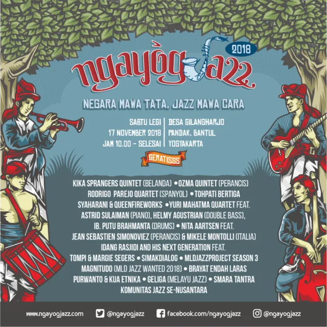 Bertema 'Negara Mawa Tata, Jazz Mawa Cara' Ngayogjazz 2018 Siap Digelar. Yuk Ramaikan! 1