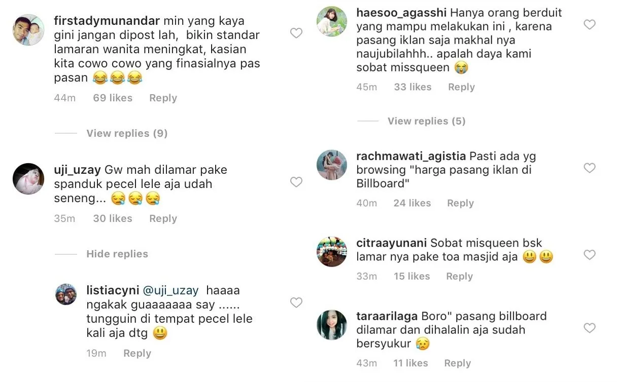 Foto Cewek Dilamar Pakai Billboard Jadi Viral, Warganet: Kasihan Finansial Cowok yang Pas-Pasan~ 6