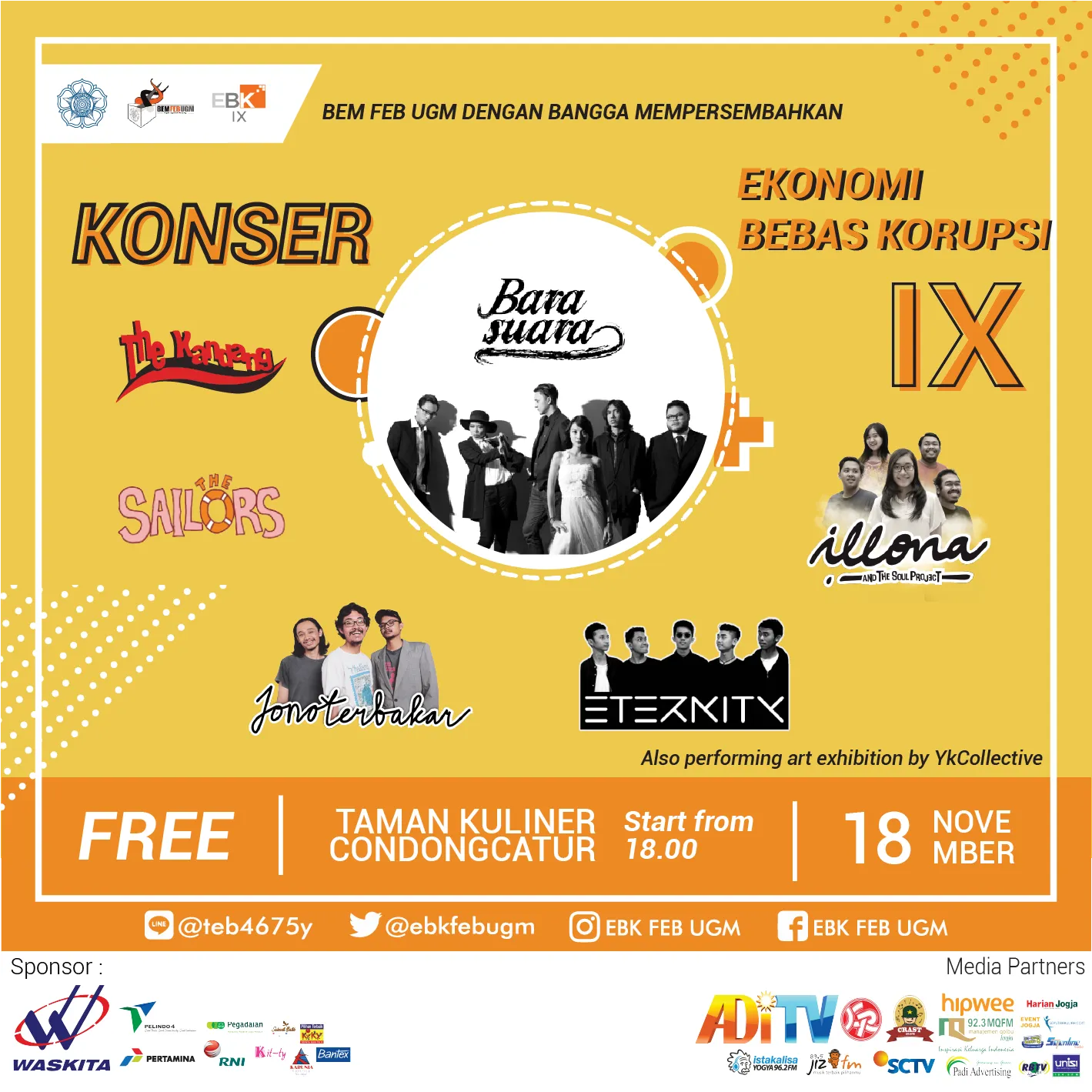 Konser Ekonomi Bebas Korupsi IX di Yogyakarta. Dateng yuk! 1