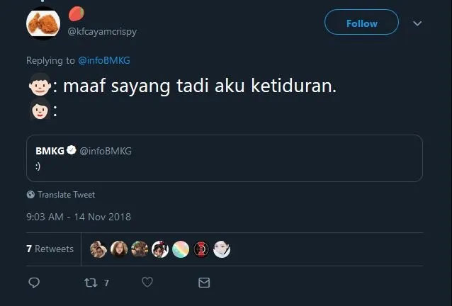 Cuitan Admin @infoBMKG ini Emang Cocok buat 13 Situasi Chat yang Tengah Dihadapi. Senyumin Aja~ 17