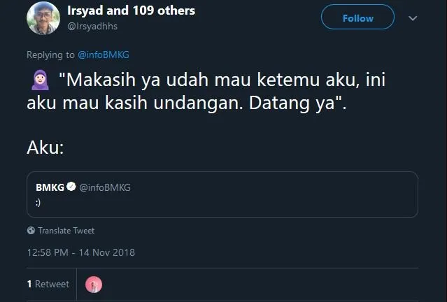 Cuitan Admin @infoBMKG ini Emang Cocok buat 13 Situasi Chat yang Tengah Dihadapi. Senyumin Aja~ 18