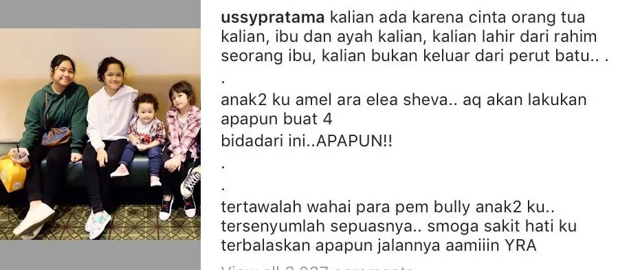 Nggak Pernah Beda-Bedain Anak, Ussy Dibikin Nangis sama Komentar Jahat Warganet. Kok Tega sih? 4