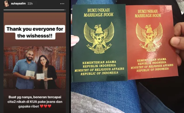 Nikah Itu Murah, yang Mahal Gengsinya. Suhay Salim Saja Pakai Jeans Pas Ijab Kabul di KUA 6