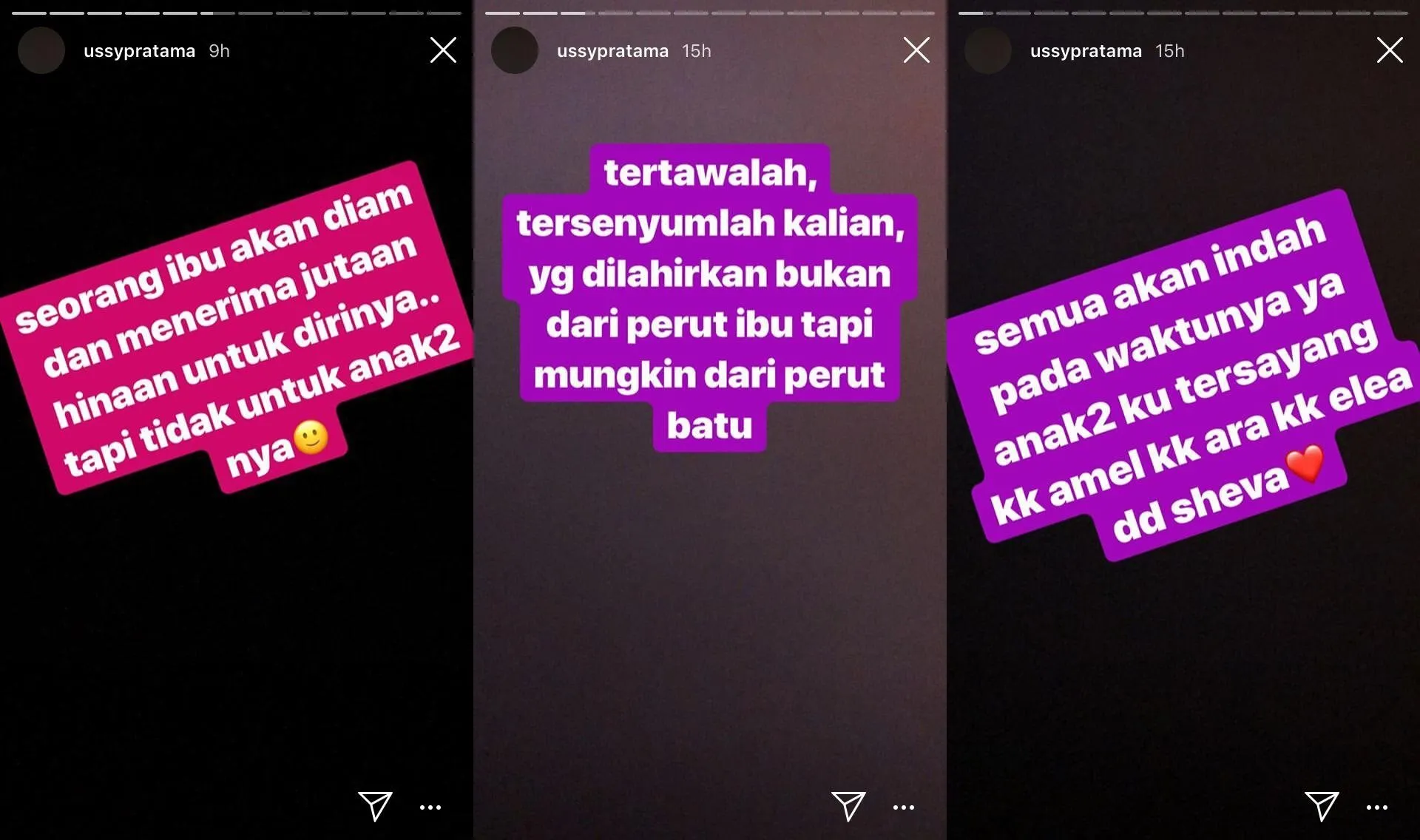 Nggak Pernah Beda-Bedain Anak, Ussy Dibikin Nangis sama Komentar Jahat Warganet. Kok Tega sih? 6