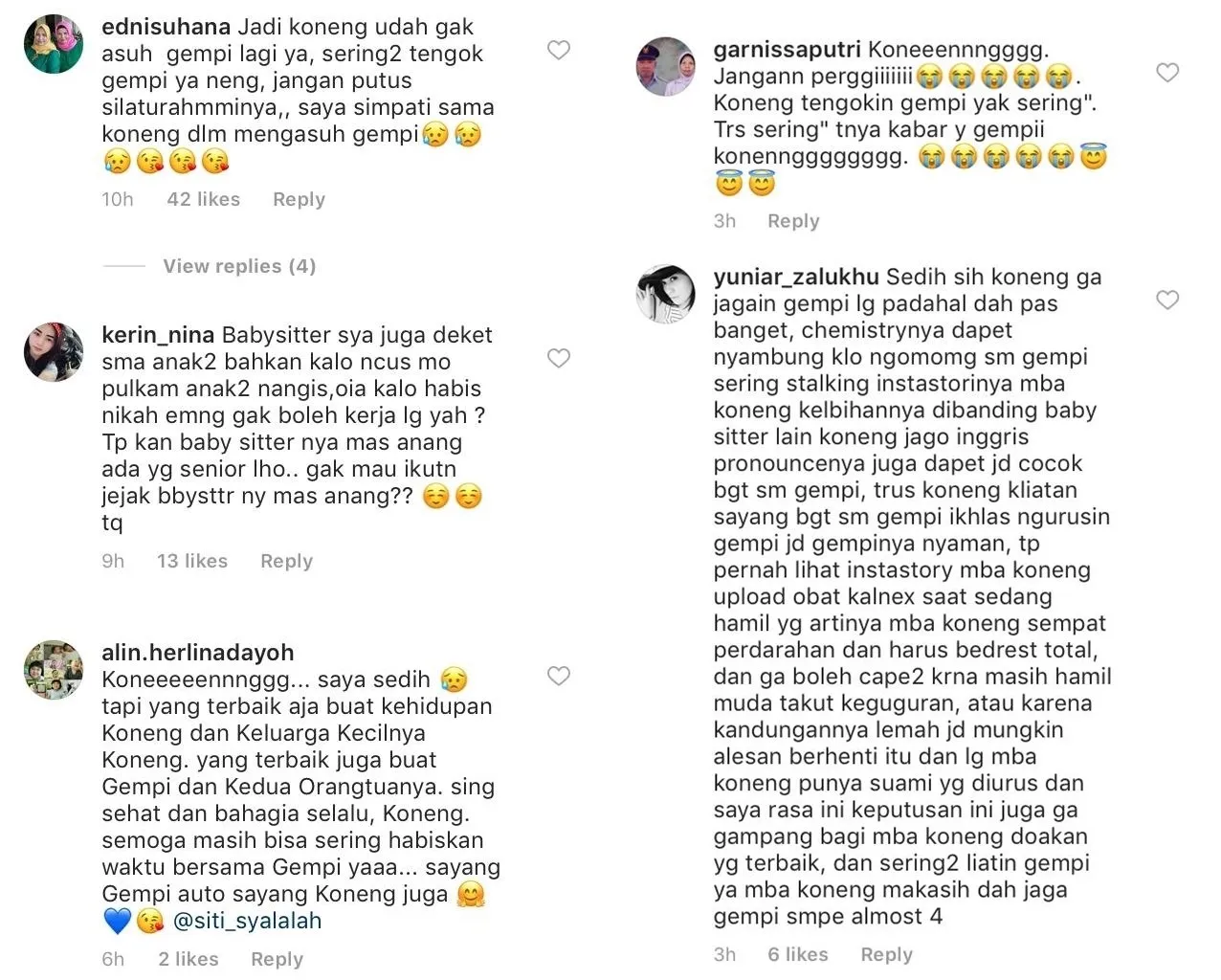 Putuskan Nggak Lagi Mengasuh Gempi, Koneng Beri Klarifikasi buat Warganet yang Sedih dan Kecewa 6