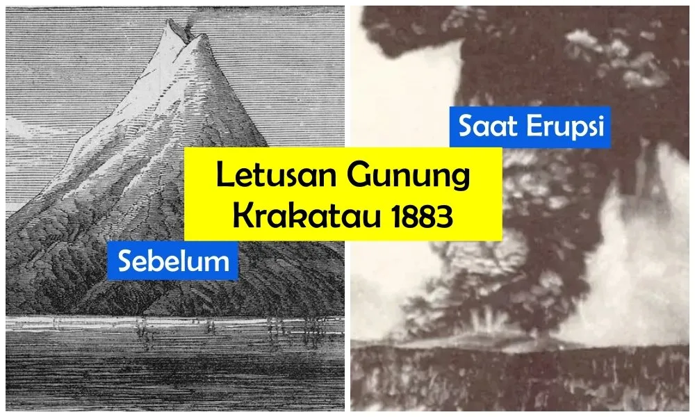 10 Potret Dahsyatnya Letusan Krakatau Tahun 1883. Sampai Timbulkan Tsunami Raksasa 40 Meter!