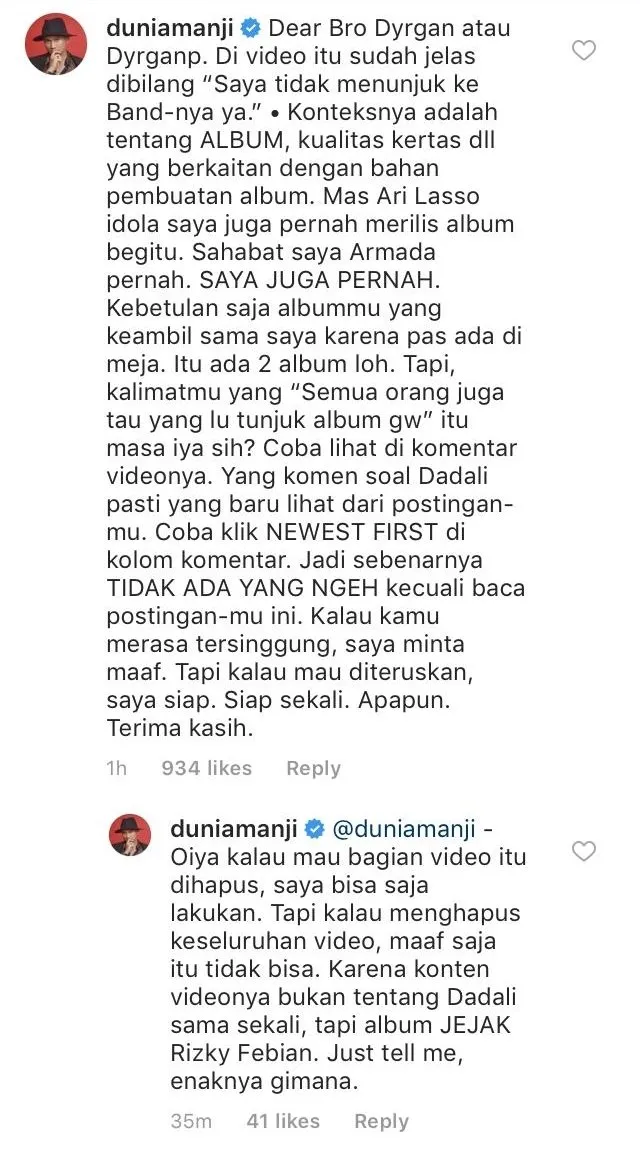 Albumnya Dipakai untuk Bahan Perbandingan dengan Milik Rizky Febian, Band 'Dadali' Tuntut Video Anji 6