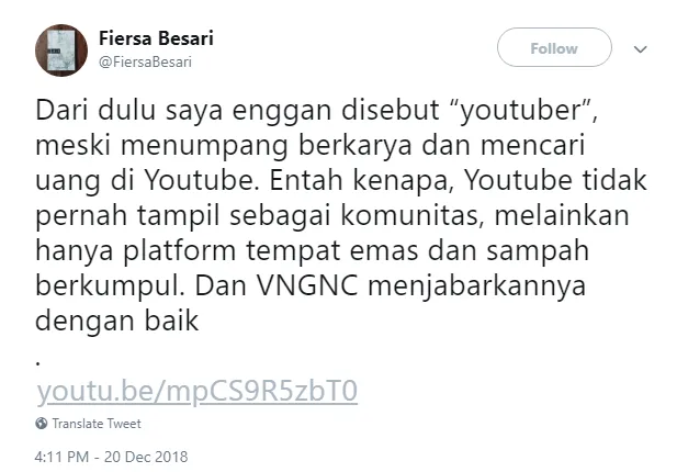 Bukan Karena Nggak Diajak YouTube Rewind, ini Alasan Fiersa Besari Enggan Disebut Youtuber 4