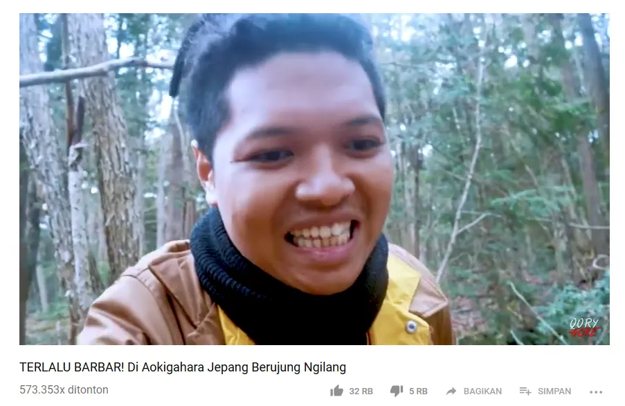 Eksplor Mayat Bunuh Diri di Aokigahara, Subscribers Kecewa Seakan Qory Gore Menjilat Ludah Sendiri 4