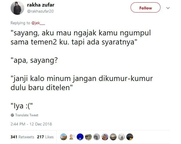 13 Syarat Kocak dari Pacar, Kalau Kamu Pengen Diajak Nongkrong Bareng Temen-Temennya. Kebiasaan Sih~ 16