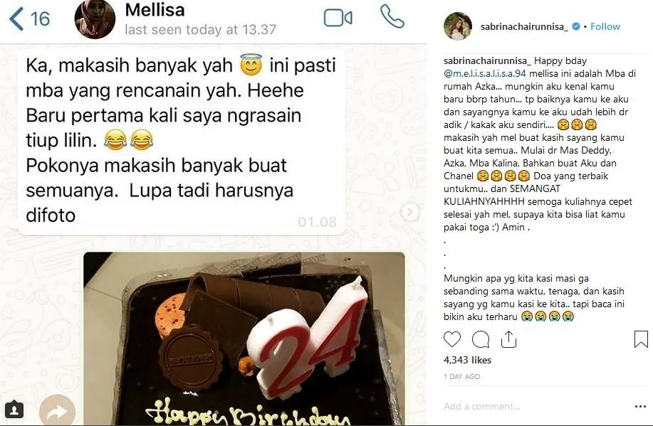 Karena Sikapnya, Warganet Puji Azka Corbuzier yang Diam-Diam Kasih Kejutan buat Mbaknya. Baik Banget! 3