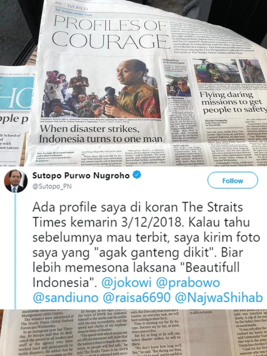 9 Petuah Kocak dan Bikin Baper ala Pak Sutopo. Yang Penting sih Tetap Informatif buat Semua Orang 14