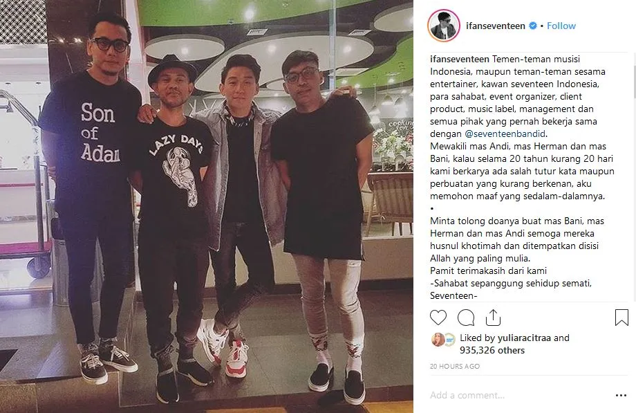 Istri dan Semua Personel Band Meninggal, Ifan Seventeen Mungkin Adalah Orang Paling Tabah Hari ini 7