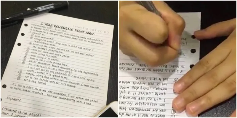 Minta Ganti HP Baru, Bocah ini Setujui Kontrak dengan Orang Tua.