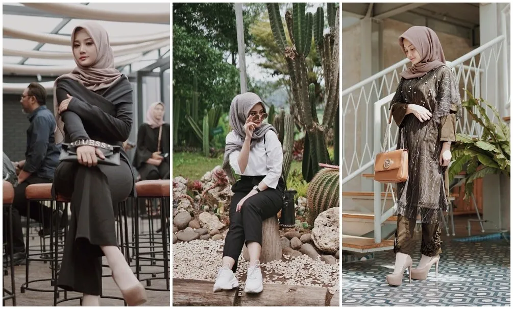10 Gaya @lindakayhz Bisa Ditiru Buat Hijaber. Sudah ‘Emak-Emak’ Tapi Cara Berpakaian Tetap Anak Muda