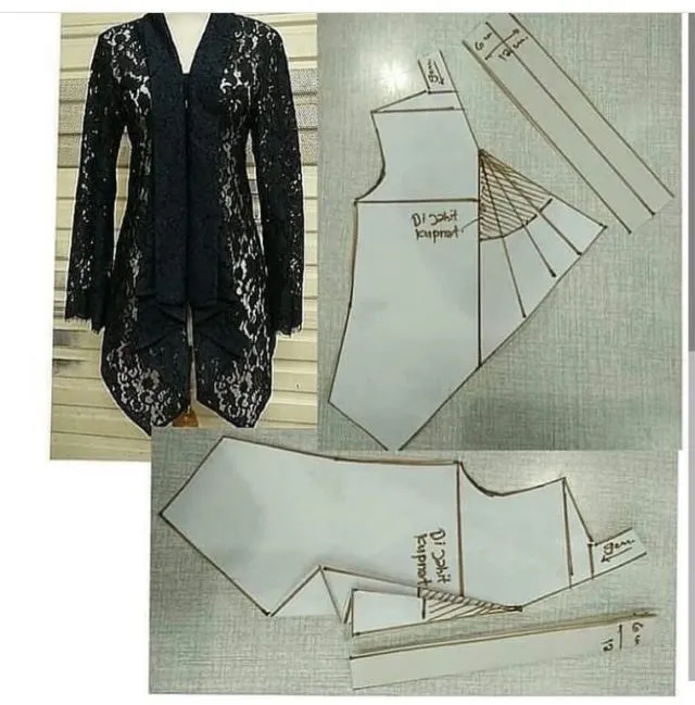 11 Model Kebaya Modern Lengkap Terbaru dan Pola Jahitannya 12