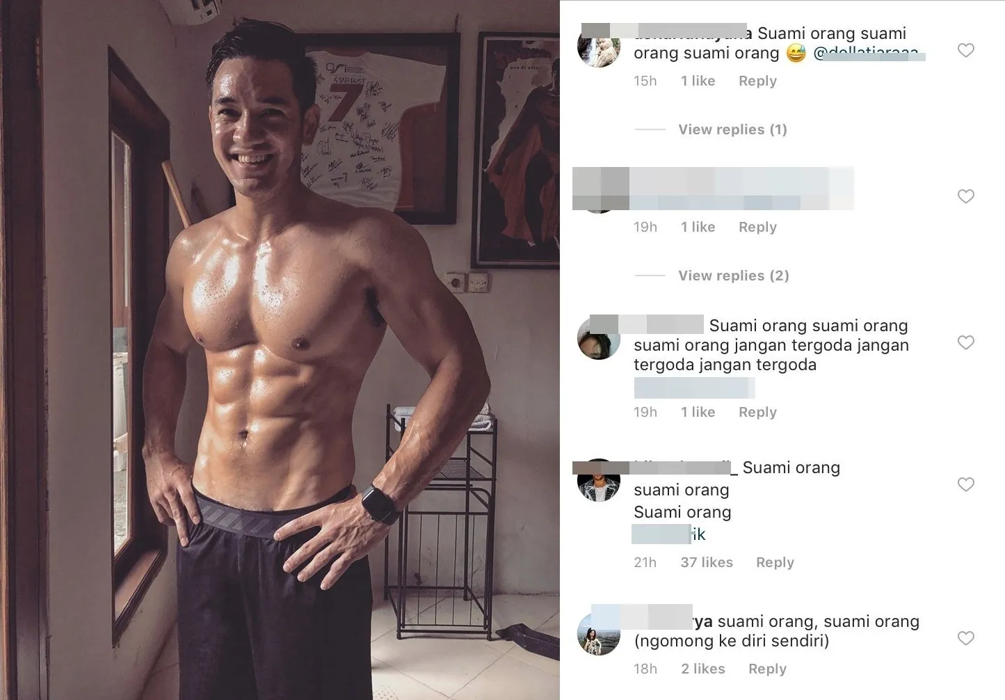 Andrew White Pamer 'Roti Sobek', Warganet Malah Saling Mengingatkan Kalau Dia Suami Orang. Kocak! 4
