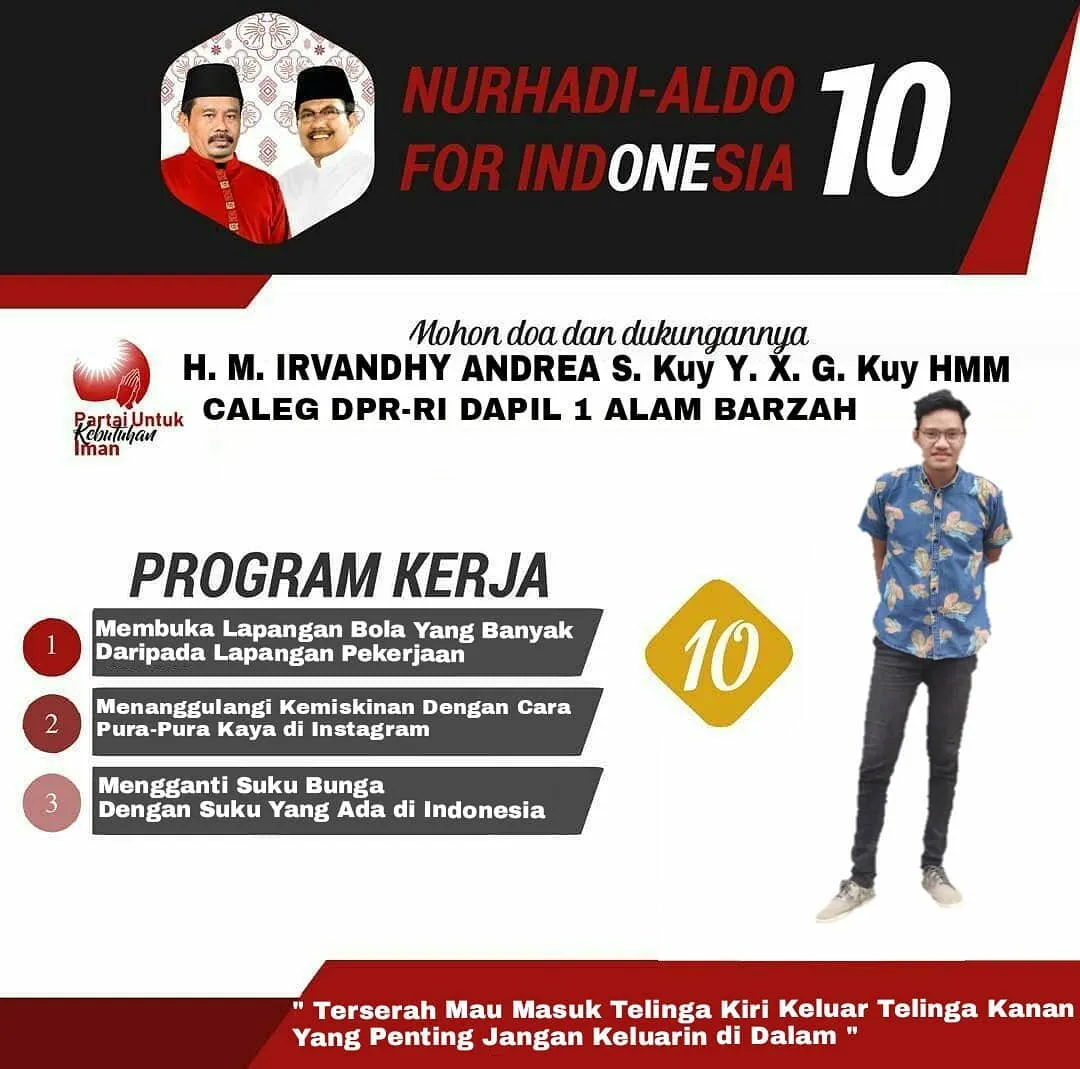 10+ Kontribusi Kreatif dari Warganet Demi Nyaleg buat Pemenangan Nurhadi-Aldo. Bisa Menang Telak nih! 18