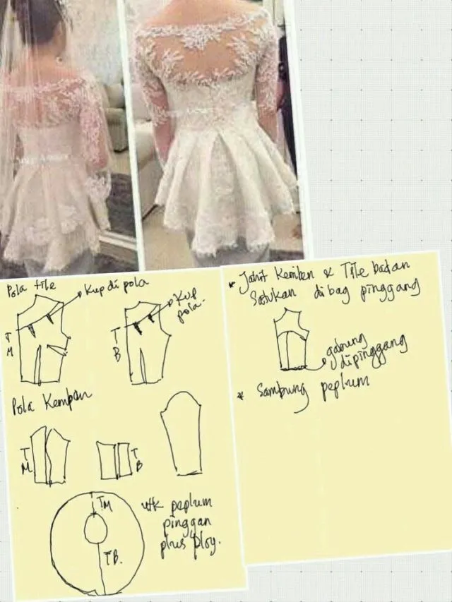 11 Model Kebaya Modern Lengkap Terbaru dan Pola Jahitannya 22