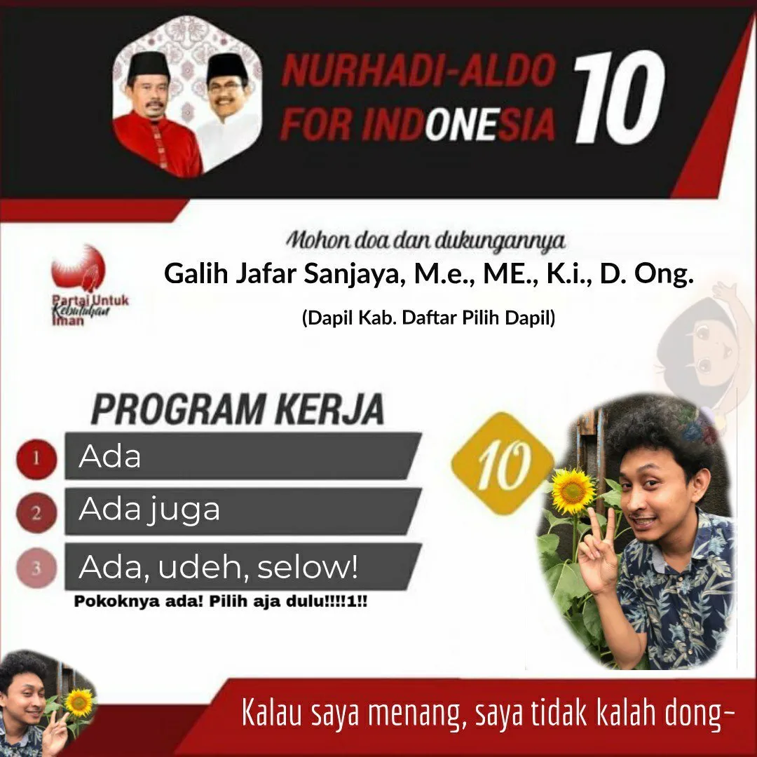 10+ Kontribusi Kreatif dari Warganet Demi Nyaleg buat Pemenangan Nurhadi-Aldo. Bisa Menang Telak nih! 22