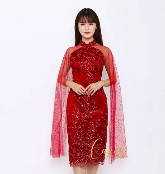 9 Inspirasi Busana Cheongsam Model Loose Dress yang Longgar. Aman Buat Perut yang Melebar! 16