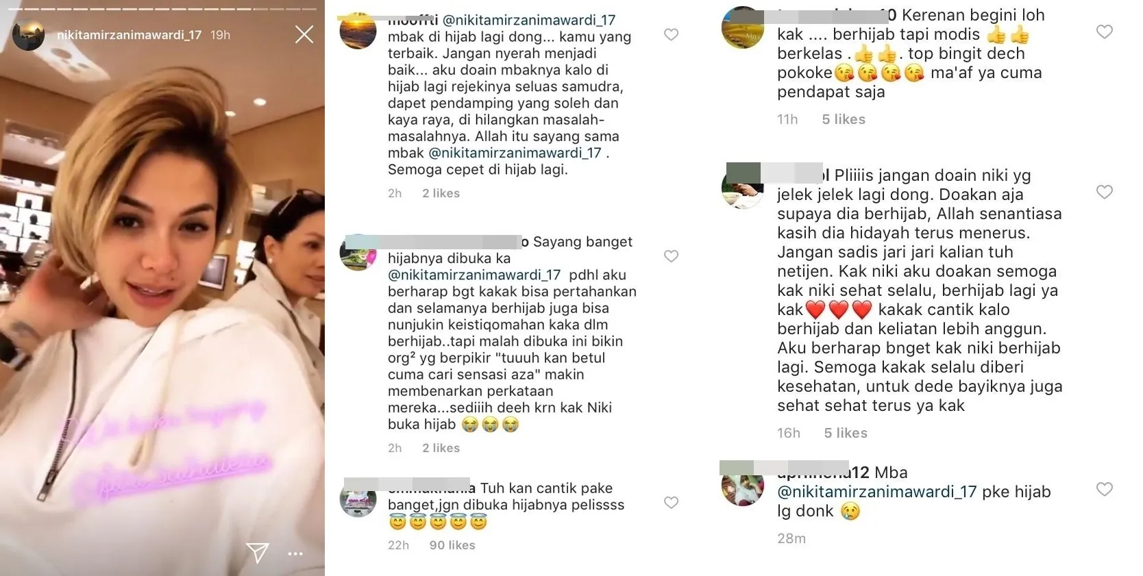 Putuskan Lepas Hijab, Warganet Ungkapkan Kekecewaan di Instagram Nikita Mirzani 4