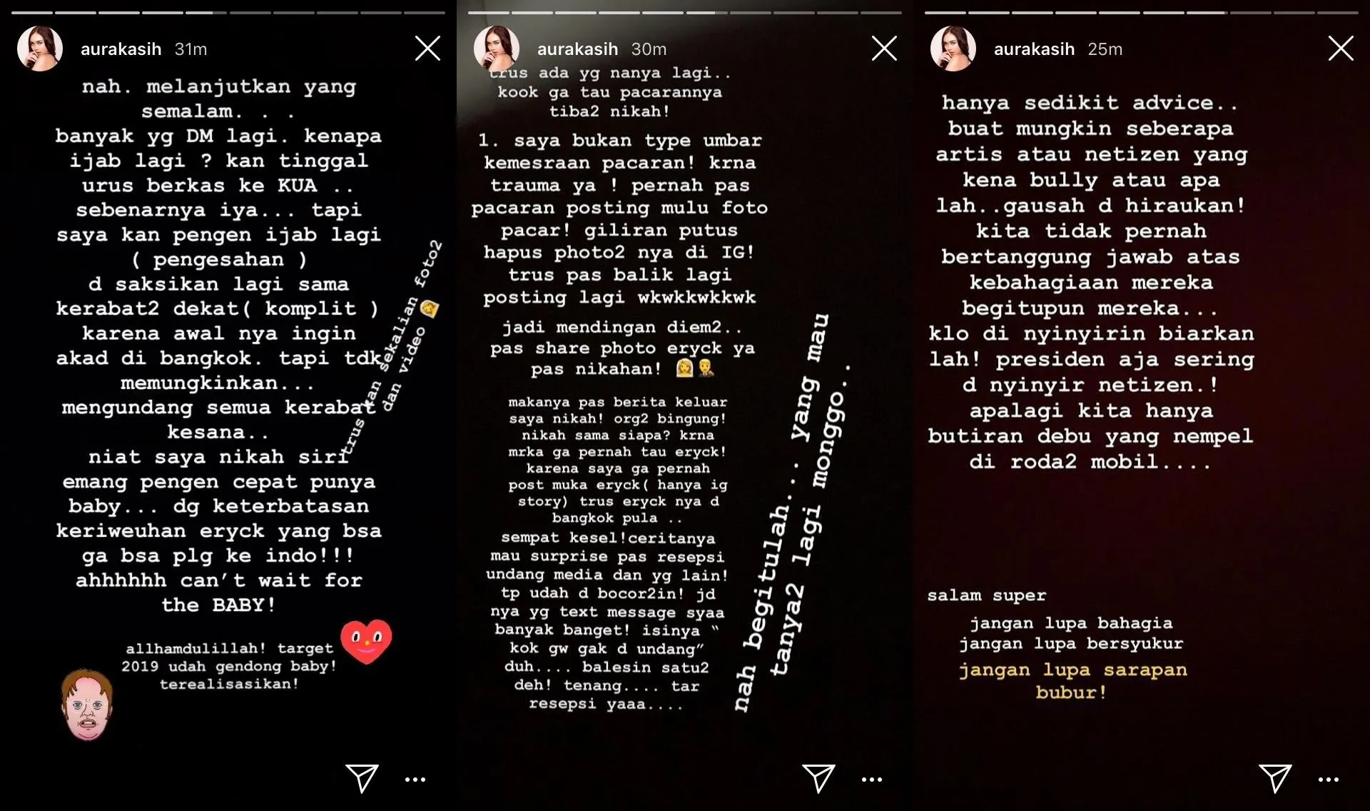 Dibilang Hamil Duluan, Aura Kasih Tegaskan Kalau Ia Menikah Sejak September. Jangan Judgemental, Ah! 6