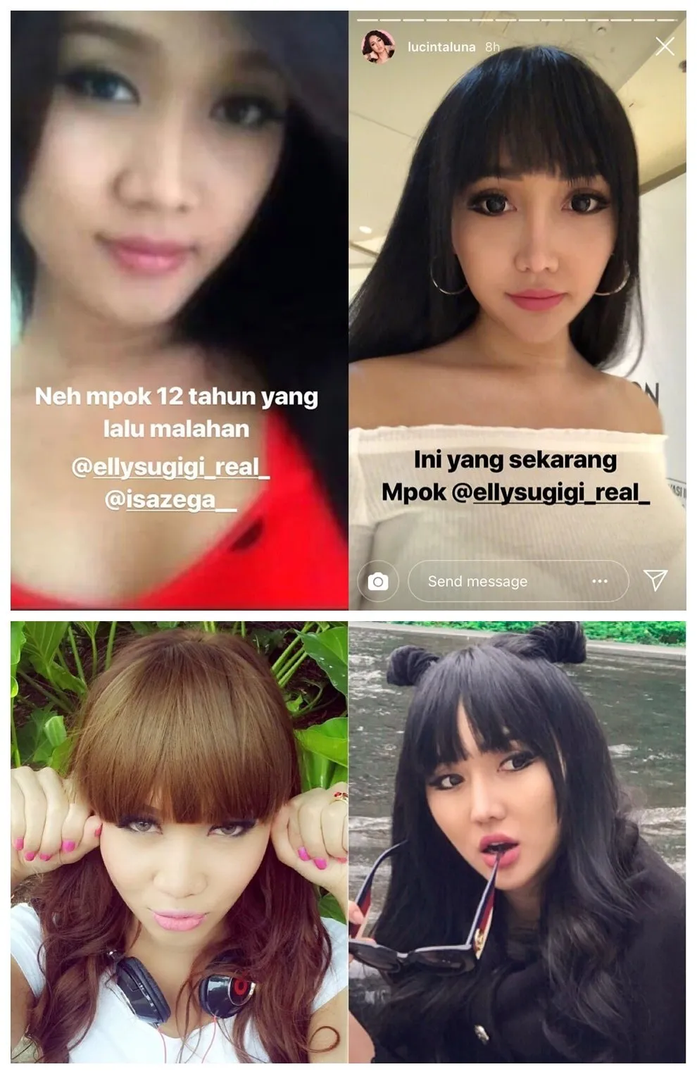Ditantang Elly Sugigi dan Warganet Bikin #10YearsChallenge, Begini