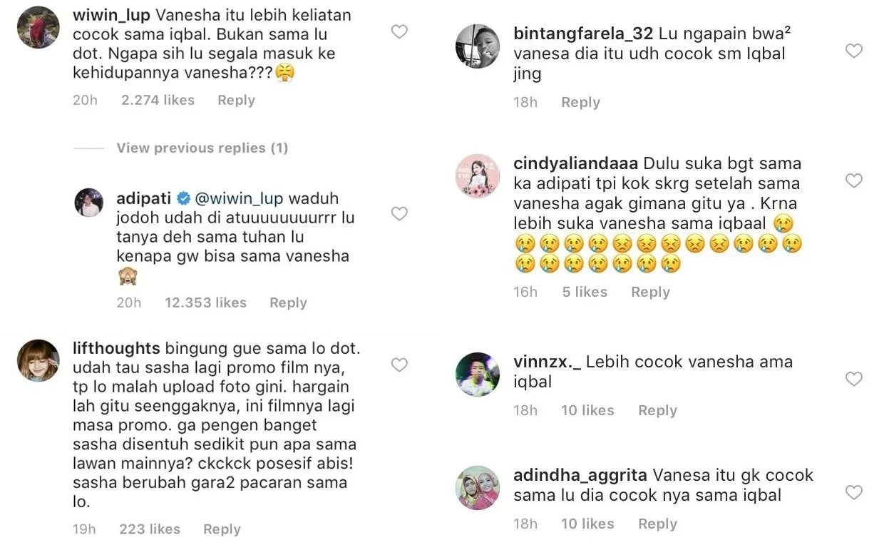 Unggah Foto Sang Kekasih, Adipati 'Disemprot' Penggemar Dilan-Milea. Ngeri Ya Fans Militan Ini! 4