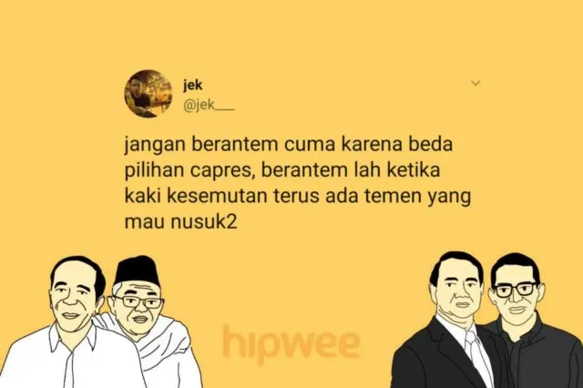 Berantem Gara-gara Beda Pilihan Capres itu Nggak Keren. Kalau 15 Hal Sepele ini sih Boleh deh, Yha~ 16