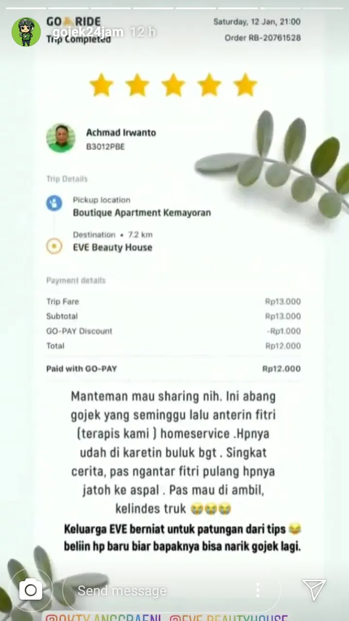 Ponsel Terlindas Truk, Penumpang Cari Driver Ojol ini buat Dibelikan yang Baru. Indahnya Berbagi~ 4