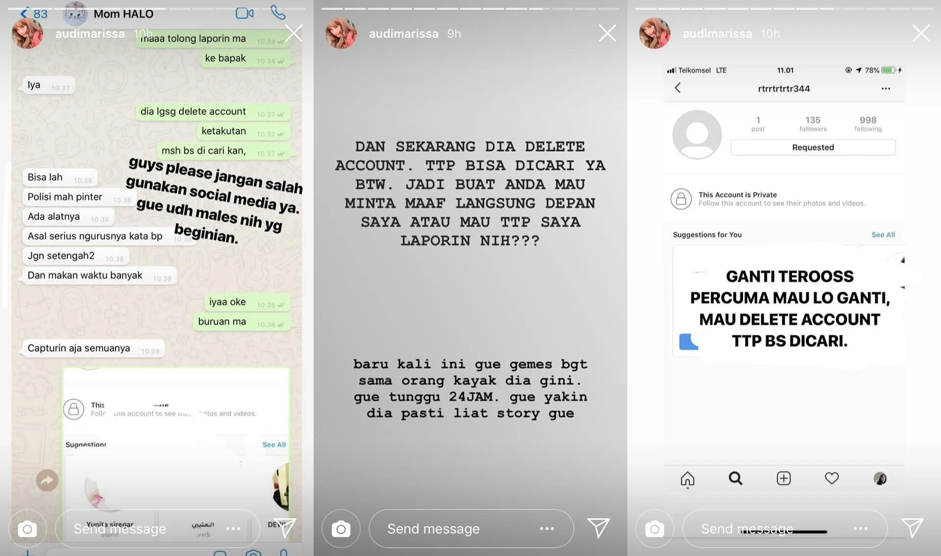 Audi Marissa Kena Bully, Gini Isi Pesan Singkat yang Ia Unggah ke Instagram. Miris! 7