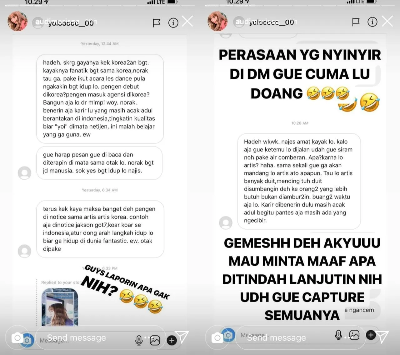 Audi Marissa Kena Bully, Gini Isi Pesan Singkat yang Ia Unggah ke Instagram. Miris! 5