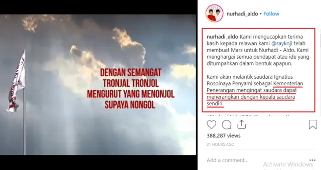 Dukung Paslon Nurhadi-Aldo, Saykoji Bikin Mars Tronjal Tronjol. Liriknya Sarkas Banget! 3